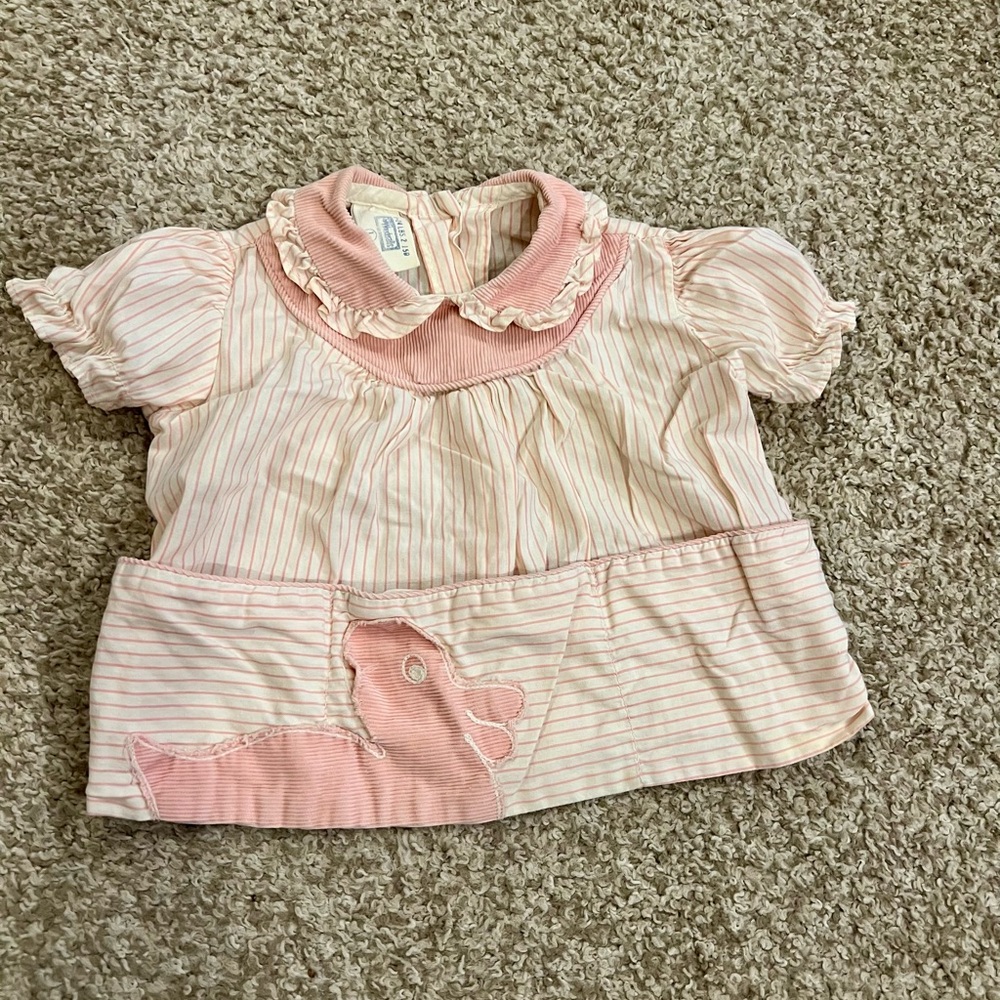 Vintage 50s Wanderalls Baby Dress with Duck Appliqué